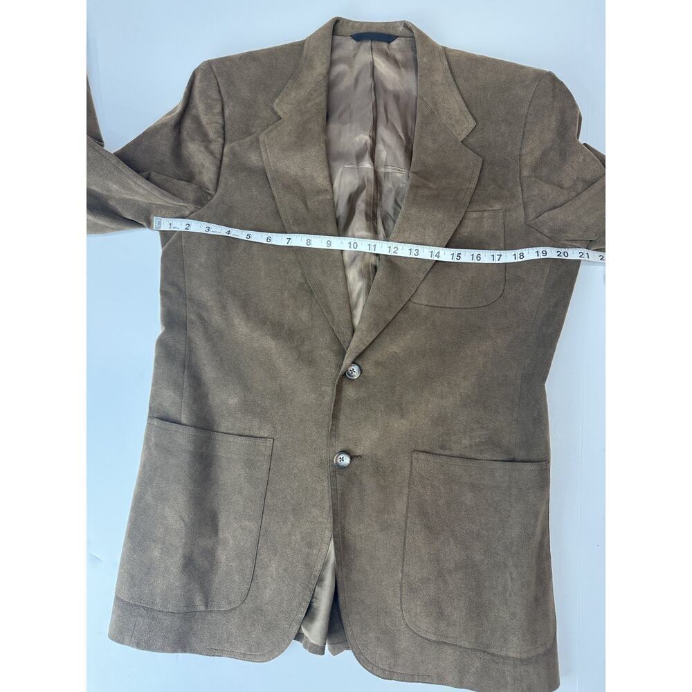 Vintage Marshall Field & Company Microsuede Blazer Brown USA Measures Men's 42 - Picture 3 of 12